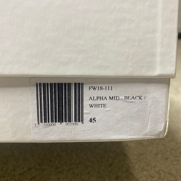 Represent Co / Alpha Mid Black - White / sz 12 / 45 - Picture 8 of 11